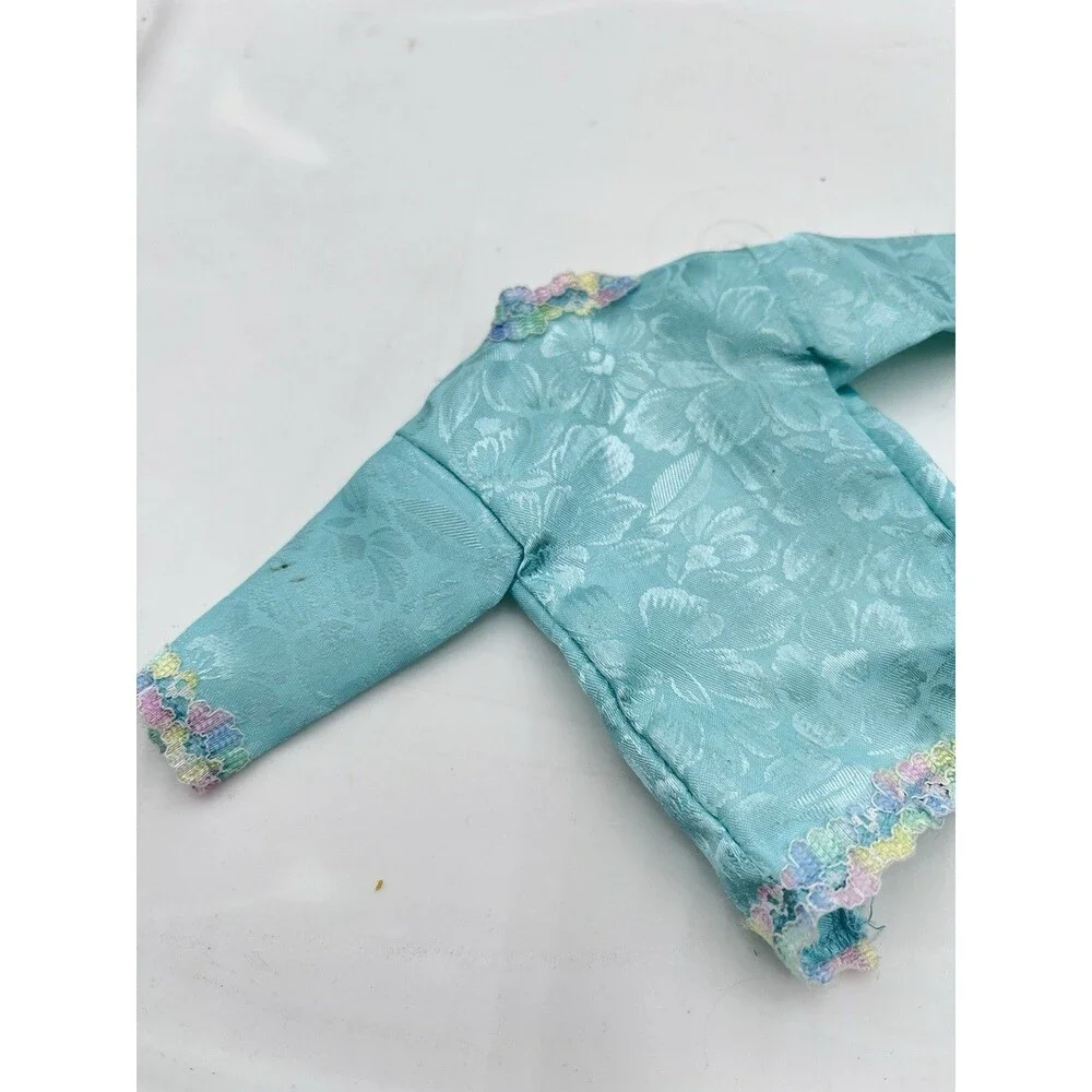 Barbie Fancy Frills Teal Robe/ Panties And Top/Nightwear Lingerie
